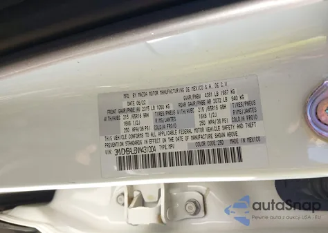 2022 Mazda Cx-30 2.5 S z USA, uszkodzony, nr VIN 3MVDMBAL6NM431004